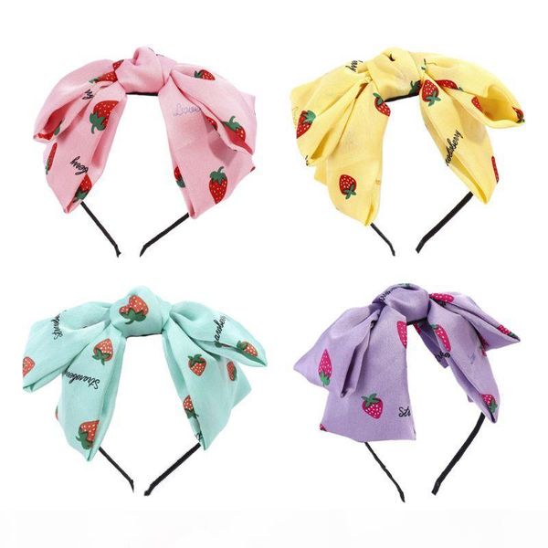 women candy color strawberry print hair hoop double layer big bowknot headband
women candy color strawberry print hair hoop double layer big bowknot headband