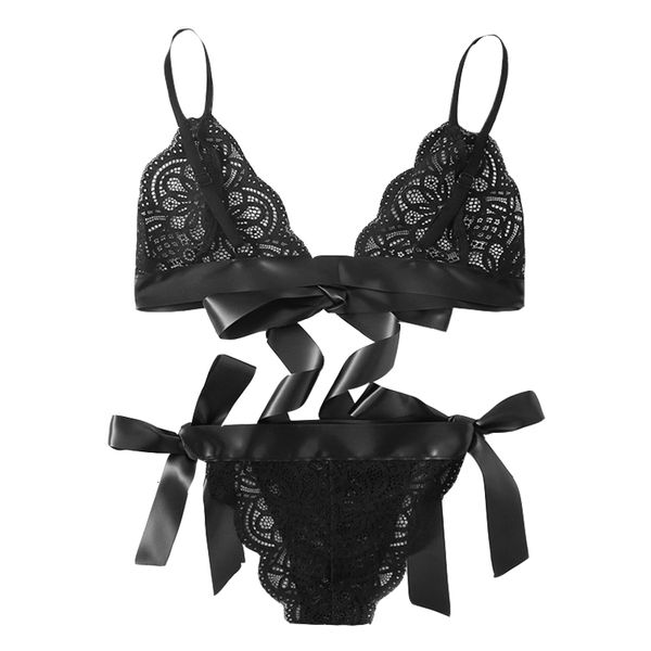 women clothes christmas flirt lingerie bow lace three point valentine's day exotic set, Black;white
women clothes christmas flirt lingerie bow lace three point valentine's day exotic set, Black;white