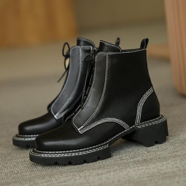 boots white stitches black motorcycle thick sole combat shoes winter women's ankle long cool girl's
boots white stitches black motorcycle thick sole combat shoes winter women's ankle long cool girl's