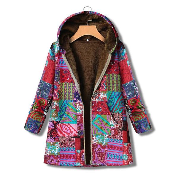 women's jackets vintage winter women parkas casual floral print hooded zipper cotton warm coat pocket loose thick female outwear plus s, Black;brown
women's jackets vintage winter women parkas casual floral print hooded zipper cotton warm coat pocket loose thick female outwear plus s, Black;brown