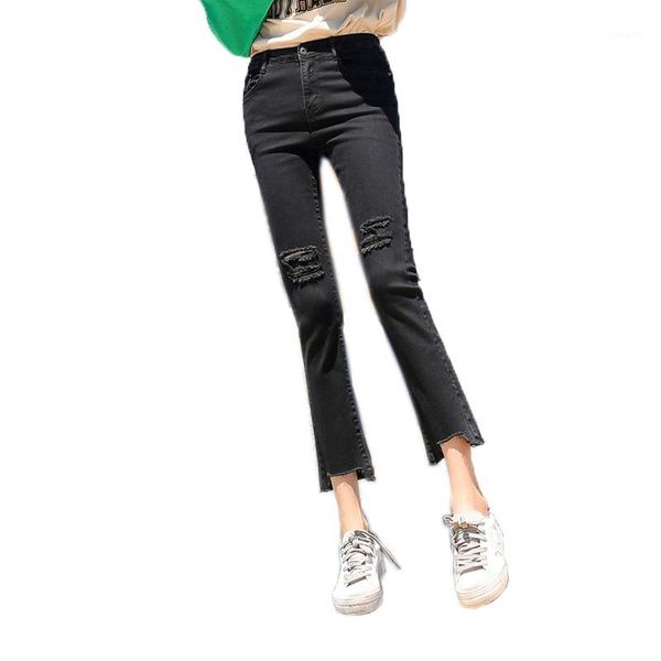women ripped jeans 2020 spring fashion casual stretch hole flare black high wasit jeans ankle length denim skinny mujer1, Blue
women ripped jeans 2020 spring fashion casual stretch hole flare black high wasit jeans ankle length denim skinny mujer1, Blue