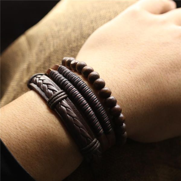 tennis 3 pcs/set handmade woven multilayer men leather bracelets women wood beads femme homme male gift jewelry y, Golden;silver
tennis 3 pcs/set handmade woven multilayer men leather bracelets women wood beads femme homme male gift jewelry y, Golden;silver