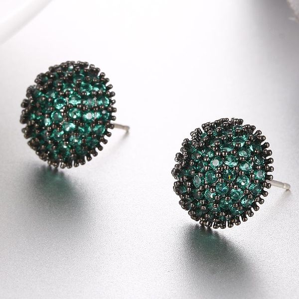 Green Round Punk Stud Earrings for Women Black Gold Color Cubic Zirconia Bohemia Romantic Small Earings Africa Jewelry, Golden;silver
Green Round Punk Stud Earrings for Women Black Gold Color Cubic Zirconia Bohemia Romantic Small Earings Africa Jewelry, Golden;silver