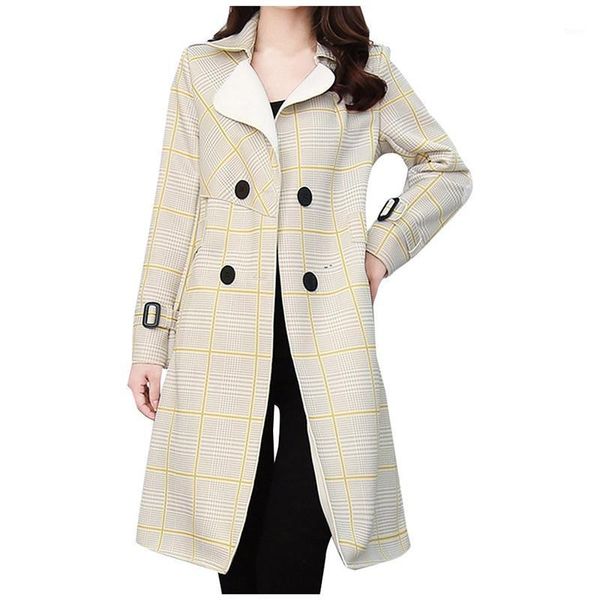 2020 autumn winter polyester women plaid pockets blends office work long coats lady slim lapel long sleeve blends k301, Black;brown
2020 autumn winter polyester women plaid pockets blends office work long coats lady slim lapel long sleeve blends k301, Black;brown