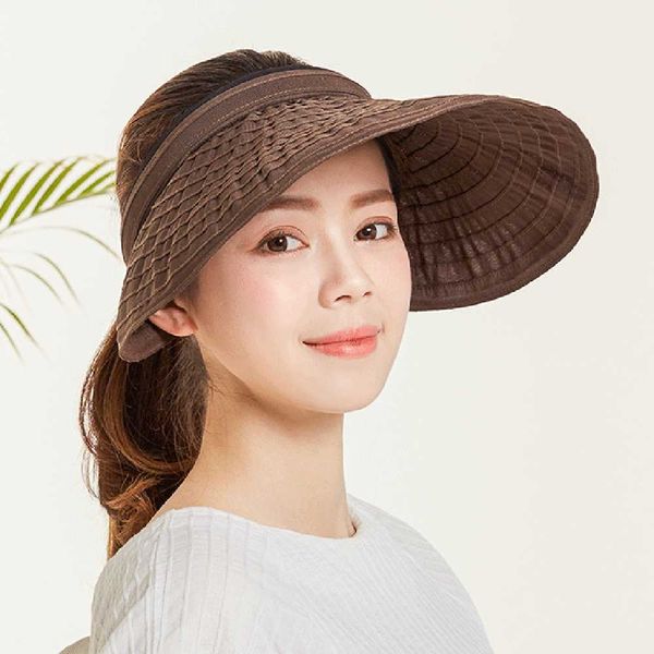 summer headless roll up sun hat women foldable wide brim visor cap outdoor uv protection hats mountaine riding sun caps, Blue;gray
summer headless roll up sun hat women foldable wide brim visor cap outdoor uv protection hats mountaine riding sun caps, Blue;gray