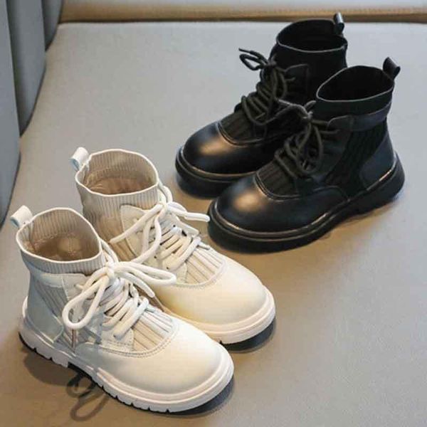 boots girls leather+knitted fabric slip-on ankle soft rubber vintage boys bottes autumn spring fashion school shoes, Black;grey
boots girls leather+knitted fabric slip-on ankle soft rubber vintage boys bottes autumn spring fashion school shoes, Black;grey