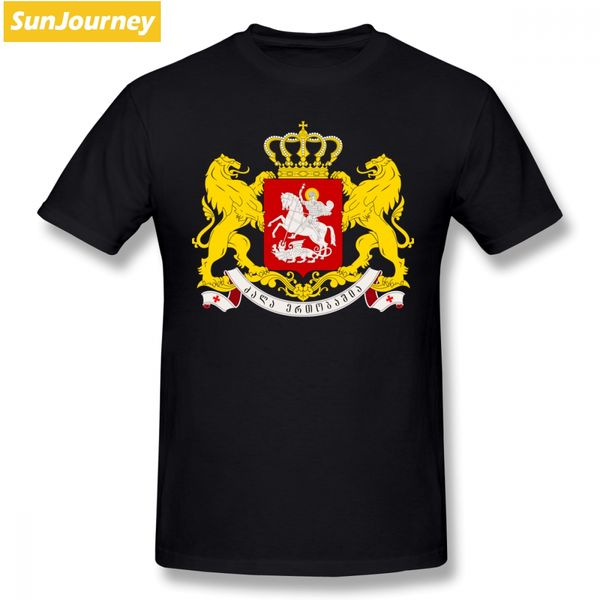 georgia coat of arms men t shirt popular leisure big size crewneck short sleeve custom tee shirts homme sport hooded sweatshirt hoodie