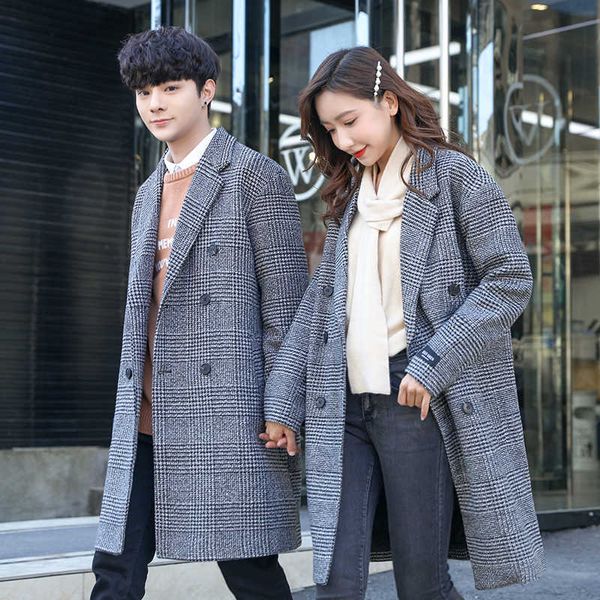 autumn winter 2020 medium long woolen leisure thousand bird lattice super fire men's and women's windbreaker couple's coat, Tan;black
autumn winter 2020 medium long woolen leisure thousand bird lattice super fire men's and women's windbreaker couple's coat, Tan;black