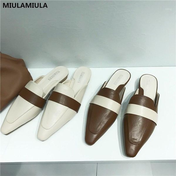 slippers miulamiula 2021 fashion good leather shallow pointed toe flat mules flip flops women shoes casual1, Black
slippers miulamiula 2021 fashion good leather shallow pointed toe flat mules flip flops women shoes casual1, Black