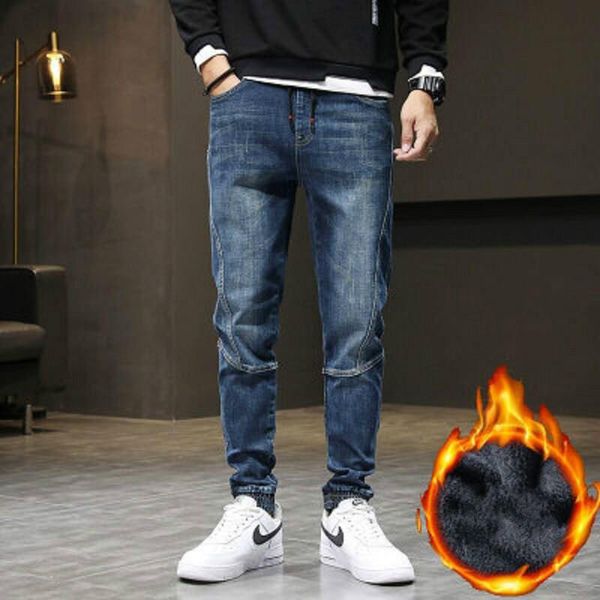 jogging fleece pants elastic waist drawstring jeans man blue relaxed tapered men oversized pants jeans men's fashion trousers 42
jogging fleece pants elastic waist drawstring jeans man blue relaxed tapered men oversized pants jeans men's fashion trousers 42