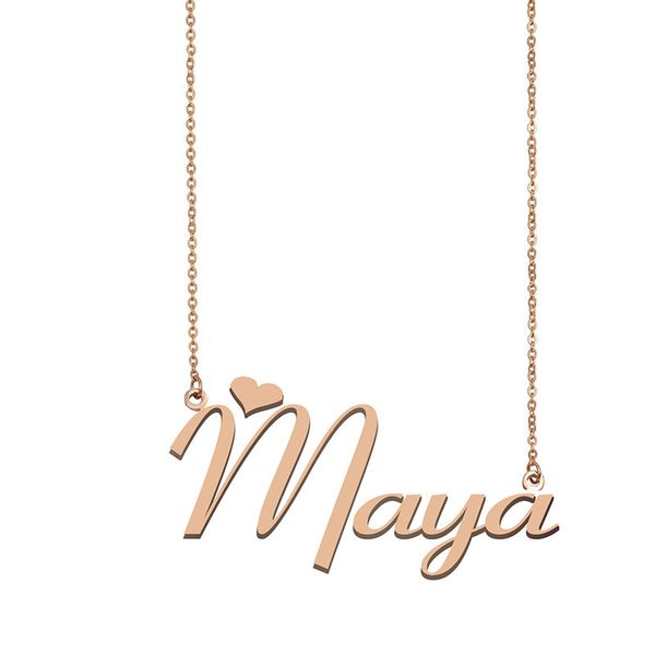 maya name necklaces pendant custom personalized for women girls children friends mothers gifts 18k gold plated stainless steel, Silver
maya name necklaces pendant custom personalized for women girls children friends mothers gifts 18k gold plated stainless steel, Silver