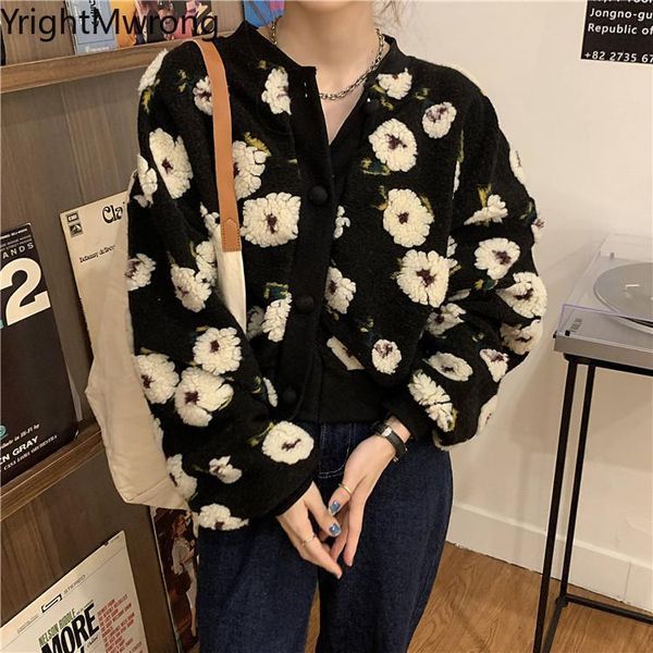 patch flower cute button jacket slim fall korean women crop short coat fashion vintage bomber outwear aesthetic 2021, Black;brown
patch flower cute button jacket slim fall korean women crop short coat fashion vintage bomber outwear aesthetic 2021, Black;brown