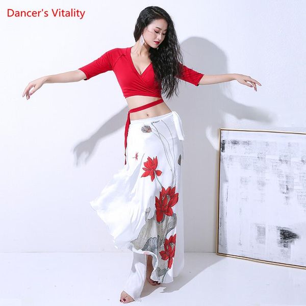 stage wear belly dance female elegant modal practice clothes oriental dancing shirt printing hip scarf performance skirt, Black;red
stage wear belly dance female elegant modal practice clothes oriental dancing shirt printing hip scarf performance skirt, Black;red
