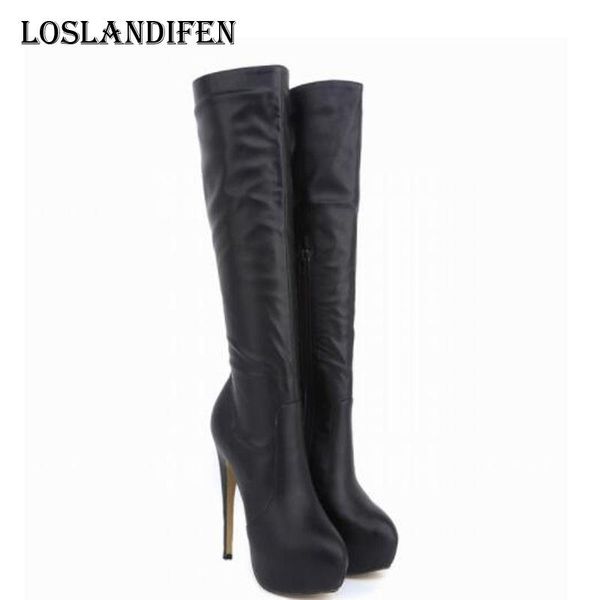 loslandifen spring women over the knee platform long boots size 35-42 ladies british pu leather fashion knee high boots shoes, Black
loslandifen spring women over the knee platform long boots size 35-42 ladies british pu leather fashion knee high boots shoes, Black