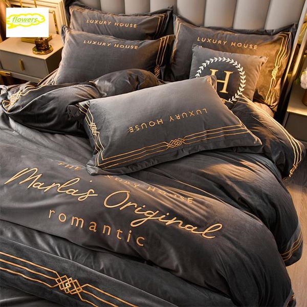 coral fleece winter thick and warm double-sided flannel light luxury bed milk fleece four-piece suit bedding set
coral fleece winter thick and warm double-sided flannel light luxury bed milk fleece four-piece suit bedding set