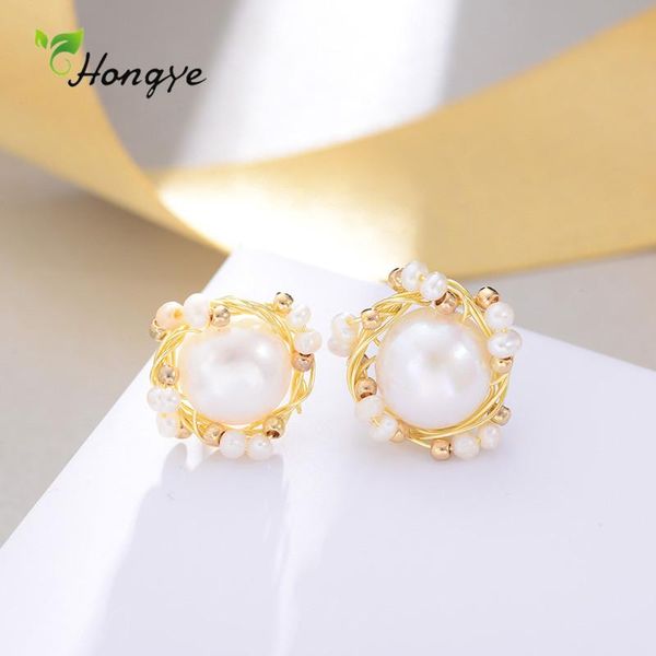 hongye light luxury handmade cute natural freshwater pearl stud earrings for women girl fashion anniversary gift jewelry brincos, Golden;silver
hongye light luxury handmade cute natural freshwater pearl stud earrings for women girl fashion anniversary gift jewelry brincos, Golden;silver