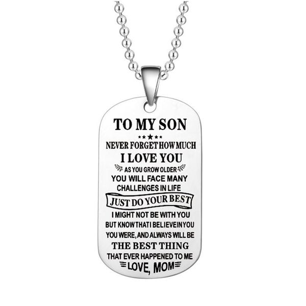 dog tags pendant necklace family jewelry to my son daughter love dad mom necklace military army cards stainless steel qyllbr, Black
dog tags pendant necklace family jewelry to my son daughter love dad mom necklace military army cards stainless steel qyllbr, Black