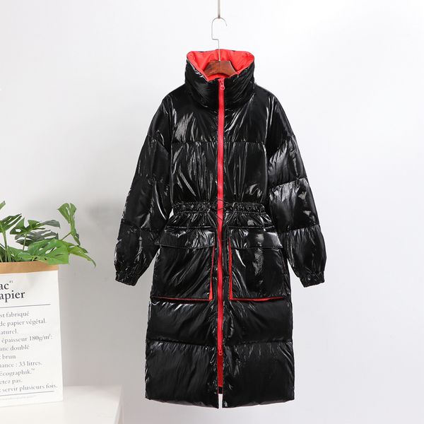 2021 new women's cotton coat bright silver long section 90% white duck down new fashion lets female jacket f4 dqqu, Black
2021 new women's cotton coat bright silver long section 90% white duck down new fashion lets female jacket f4 dqqu, Black