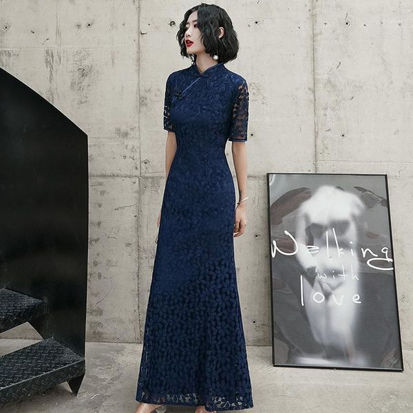 ethnic clothing women half sleeve long party prom dress chinese style mandarin collar qipao navy blue elegant cheongsam novelty vestido, Red
ethnic clothing women half sleeve long party prom dress chinese style mandarin collar qipao navy blue elegant cheongsam novelty vestido, Red