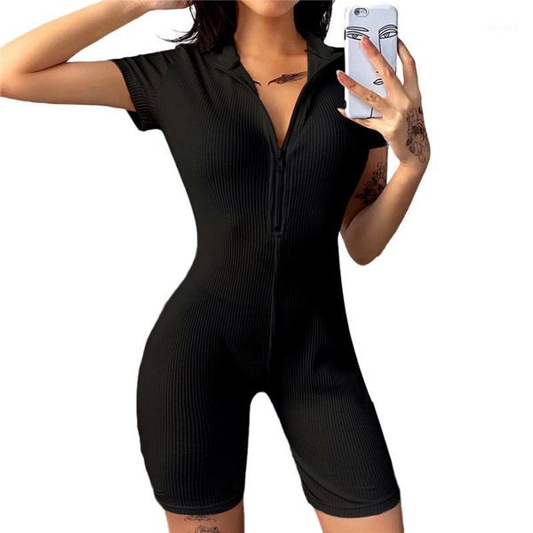 women's jumpsuits & rompers 2021 women jumpsuit solid color knitted short sleeve bodysuit female playsuits ( white/black/rose red, s, Black;white
women's jumpsuits & rompers 2021 women jumpsuit solid color knitted short sleeve bodysuit female playsuits ( white/black/rose red, s, Black;white