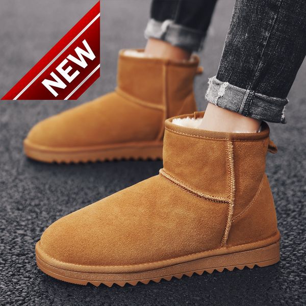 2019 winter leather oversized snow wo plush warm boots couple cotton shoes women's, Black
2019 winter leather oversized snow wo plush warm boots couple cotton shoes women's, Black