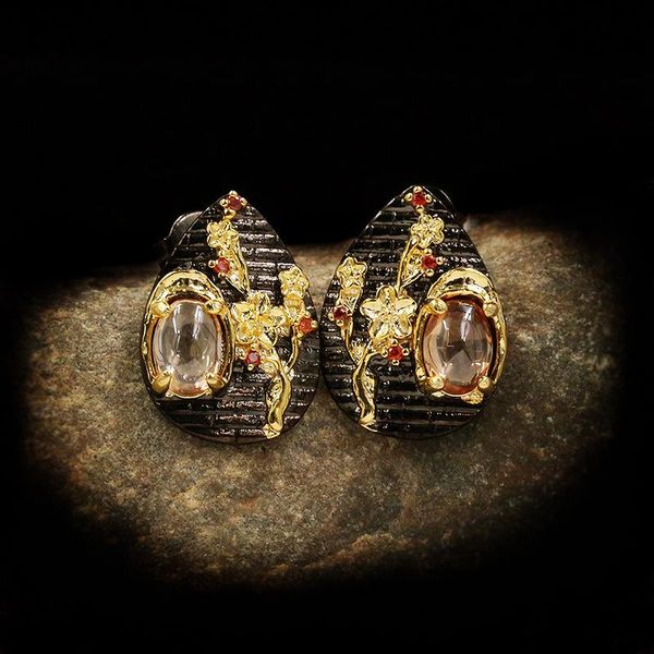exquisite golden flower earrings natural crystal shiny ladies earrings black gold style italian designer original jewelry, Golden;silver
exquisite golden flower earrings natural crystal shiny ladies earrings black gold style italian designer original jewelry, Golden;silver