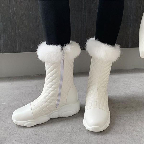 2020 winter boots fur warm shoes woman leather mid-calf boots fashion round toe side zip snow wedges shoes, Black
2020 winter boots fur warm shoes woman leather mid-calf boots fashion round toe side zip snow wedges shoes, Black