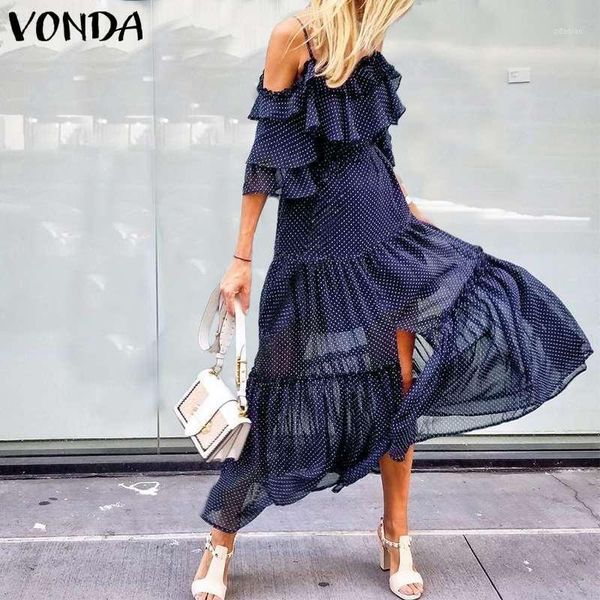 dot printed dress women sleeveless strap party dress beach bohemian sundress vonda 2020 summer plus size casual vestidos1, Black;gray
dot printed dress women sleeveless strap party dress beach bohemian sundress vonda 2020 summer plus size casual vestidos1, Black;gray