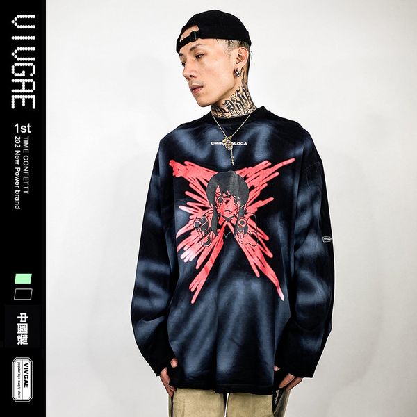 2021 harajuku hip vivae hop tie-dye man's long-sleeved nightgown new fall oversize male's casual 15da, White;black
2021 harajuku hip vivae hop tie-dye man's long-sleeved nightgown new fall oversize male's casual 15da, White;black