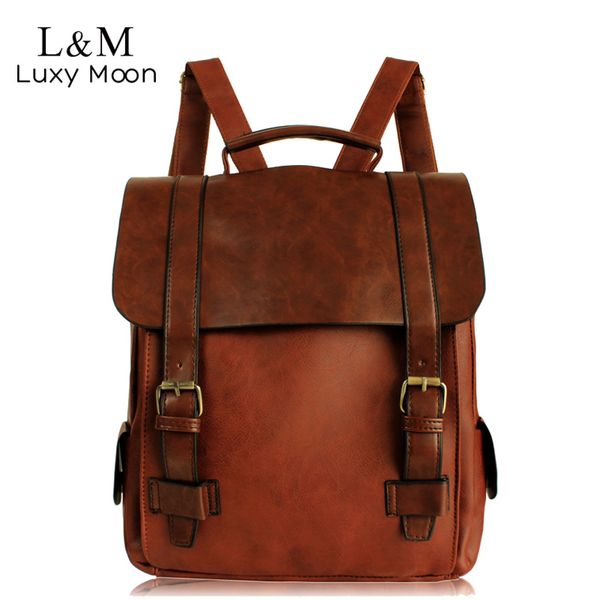 fashion women backpack pu leather school bag vintage large schoolbag for teenage girls brown black backpacks men rucksack xa30h 201006
fashion women backpack pu leather school bag vintage large schoolbag for teenage girls brown black backpacks men rucksack xa30h 201006