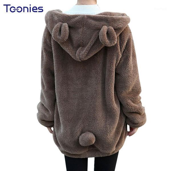 women winter plush sweatshirt oversized hoodie thick casual loose cute hooded with bear ears pockets zip-up autumn girl hoodies1, Black 
women winter plush sweatshirt oversized hoodie thick casual loose cute hooded with bear ears pockets zip-up autumn girl hoodies1, Black