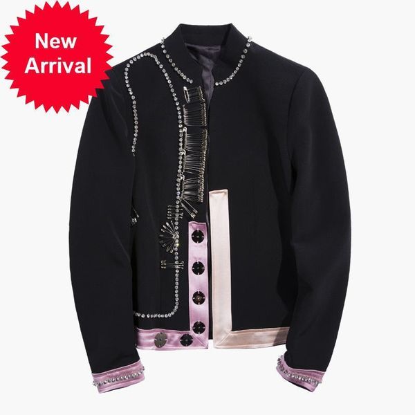runway 2021 new female brand winter luxury drills hand-sewn satin jackets with long sleeves the black neck shreds fashion jacket r71r, Black;brown
runway 2021 new female brand winter luxury drills hand-sewn satin jackets with long sleeves the black neck shreds fashion jacket r71r, Black;brown
