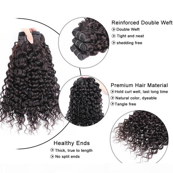kisshair water wave hair 3 bundles with lace closure natural color virgin brazilian human hair bundles 10-26 inch, Black;brown
kisshair water wave hair 3 bundles with lace closure natural color virgin brazilian human hair bundles 10-26 inch, Black;brown