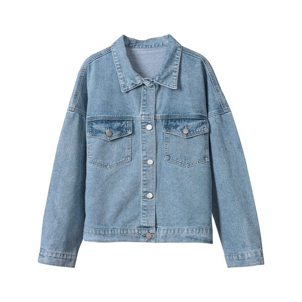 spring and new autumn female short lapel loosely fashion retro jacket hong kong casual all-match denim coat vajz, Black;brown
spring and new autumn female short lapel loosely fashion retro jacket hong kong casual all-match denim coat vajz, Black;brown