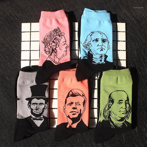 men's funny gogh retro abstract oil painting series abraham lincoln head personality gentleman socks cotton crew tube socks1, Black
men's funny gogh retro abstract oil painting series abraham lincoln head personality gentleman socks cotton crew tube socks1, Black