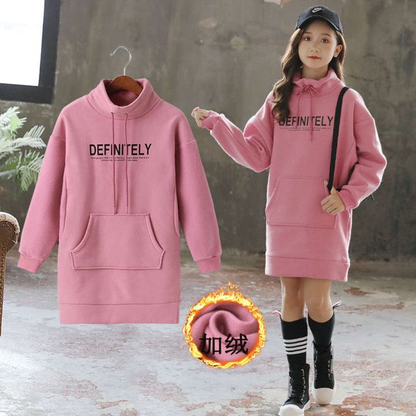 winter plush children's girl's sweater medium length korean base coat 2020 new thickened women's cotton, Black
winter plush children's girl's sweater medium length korean base coat 2020 new thickened women's cotton, Black
