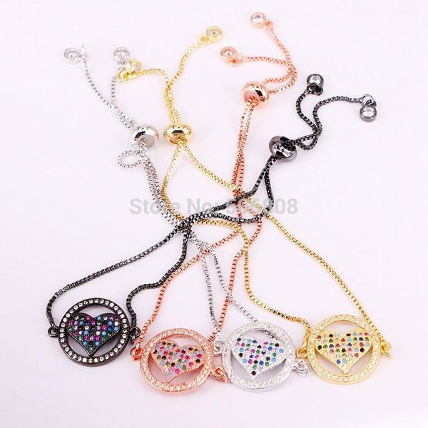 6pcs zyz-b566 new fashion charm heart bracelet for women bracelet & bangle adjustable pave cz jewelry gift, Golden;silver
6pcs zyz-b566 new fashion charm heart bracelet for women bracelet & bangle adjustable pave cz jewelry gift, Golden;silver