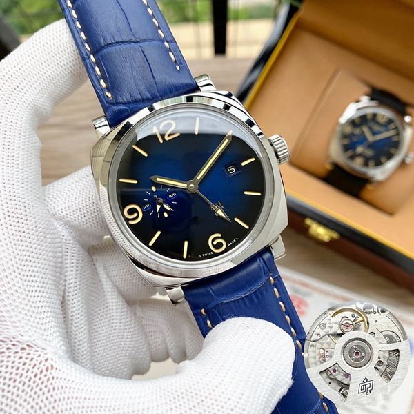 45mm pam leather watches 316l stainless steel for man blue color automatic waterproof colors wristwatches 2020 new design 22, Slivery;brown
45mm pam leather watches 316l stainless steel for man blue color automatic waterproof colors wristwatches 2020 new design 22, Slivery;brown