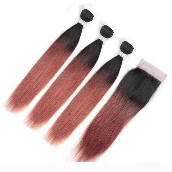 copper red ombre straight peruvian human hair 3bundles with closure 4pcs lot #1b 33 dark auburn ombre weave bundles with 4x4 lace closure, Black;brown
copper red ombre straight peruvian human hair 3bundles with closure 4pcs lot #1b 33 dark auburn ombre weave bundles with 4x4 lace closure, Black;brown