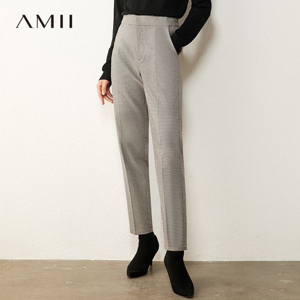 amii minimalism autumn vintage women's pants fashion high wasit plaid straight ankel-length female trousers 12070441 1017, Black;white
amii minimalism autumn vintage women's pants fashion high wasit plaid straight ankel-length female trousers 12070441 1017, Black;white