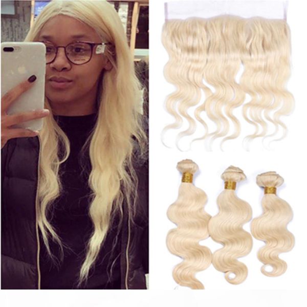 peruvian #613 blonde virgin human hair body wave 3bundles with bleach blonde ear to ear 13x4 full lace frontal closure 4pcs lot, Black;brown
peruvian #613 blonde virgin human hair body wave 3bundles with bleach blonde ear to ear 13x4 full lace frontal closure 4pcs lot, Black;brown