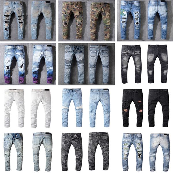 distressed france fashion pierre straight jeans men's biker jeans hole stretch denim casual jean men skinny pants elasticity ripped tro, Blue
distressed france fashion pierre straight jeans men's biker jeans hole stretch denim casual jean men skinny pants elasticity ripped tro, Blue
