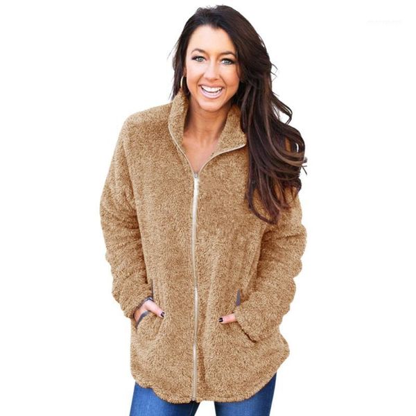 mishenko 2018 women long sleeve jacket autumn winter warm zipper coat with pocket casual outwear hairy jackets overcoat1, Black;brown
mishenko 2018 women long sleeve jacket autumn winter warm zipper coat with pocket casual outwear hairy jackets overcoat1, Black;brown