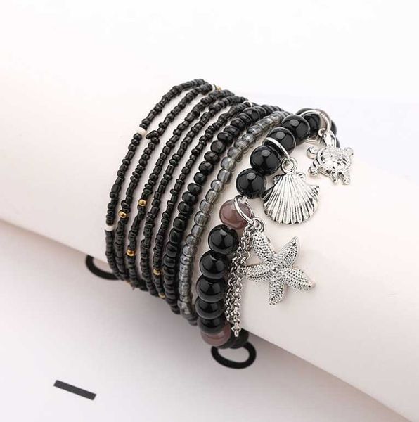 beaded, strands 8pcs/set handcraft boutique fashion multilayer crystal stone beads strand bracelets bangles pulseras boho mujer, Black
beaded, strands 8pcs/set handcraft boutique fashion multilayer crystal stone beads strand bracelets bangles pulseras boho mujer, Black