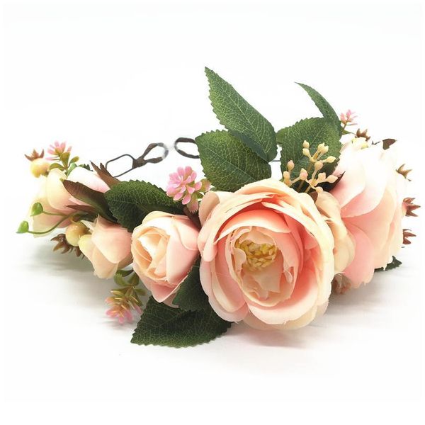 big rose flower crown bride wedding party hair accessories girl flower wreath headband floral garlands women headdress o jllzed
big rose flower crown bride wedding party hair accessories girl flower wreath headband floral garlands women headdress o jllzed