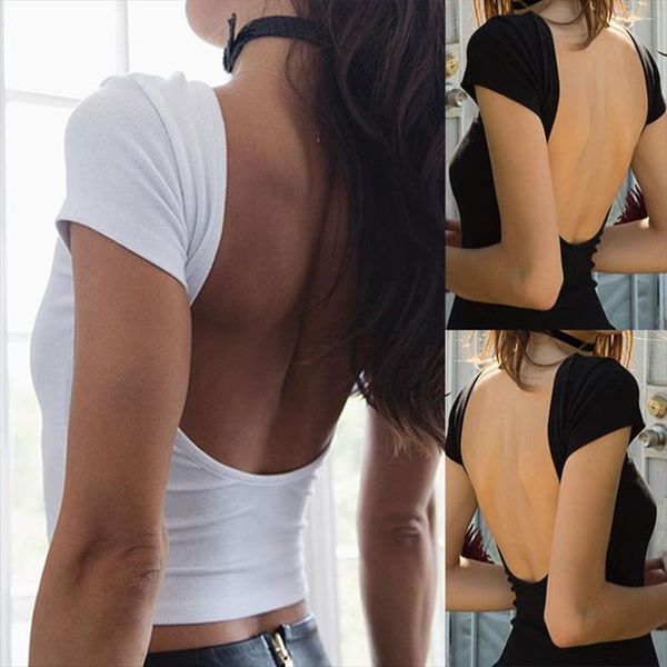 new fashion womens summer sleeveless backless casual t shirt women clothes drop shipping good quality, White
new fashion womens summer sleeveless backless casual t shirt women clothes drop shipping good quality, White