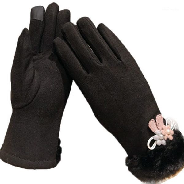 five fingers gloves women winter thick warm touch screen mittens lovely flowers suede non-slip driving e551, Blue;gray
five fingers gloves women winter thick warm touch screen mittens lovely flowers suede non-slip driving e551, Blue;gray