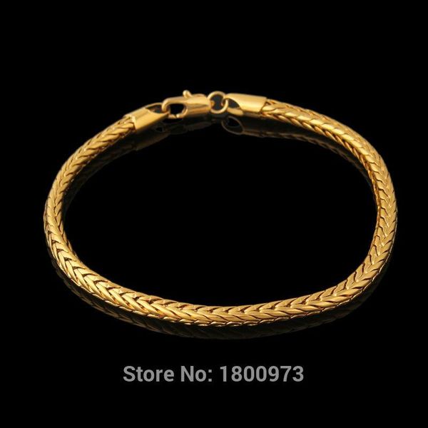 new fashion jewelry . gold color bracelet men round 21cm 05cm snake chain & link bracelet wholesale ing, Black
new fashion jewelry . gold color bracelet men round 21cm 05cm snake chain & link bracelet wholesale ing, Black