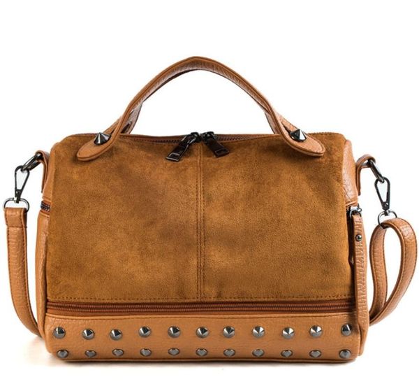 new vintage nubuck leather ladies handbags rivet larg women bags saddle bag shoulder messenger bag motorcycle handle totes
new vintage nubuck leather ladies handbags rivet larg women bags saddle bag shoulder messenger bag motorcycle handle totes