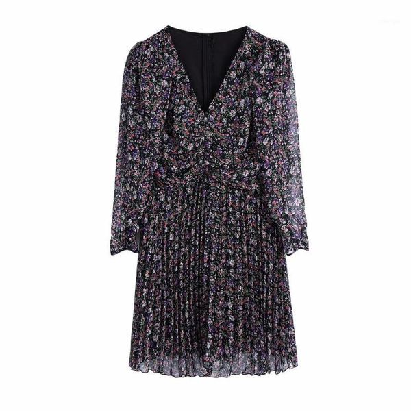 2020 new autumn women dress pleated print long sleeve v-neck above knee dresses female casual fashion women clothes1, Black;gray
2020 new autumn women dress pleated print long sleeve v-neck above knee dresses female casual fashion women clothes1, Black;gray
